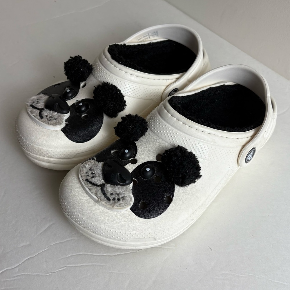 Crocs Classic Lined I Am Panda Bear Toddler Clogs J 3